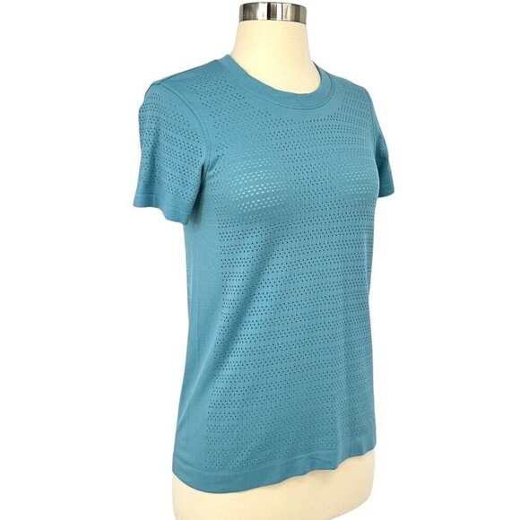 Lululemon Breeze By Short Sleeve *Squad Ice Cave Size 4 / 6 Mesh Run Gym - Picture 4 of 5